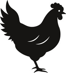 Chicken silhouette vector illustration