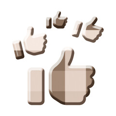 brown color square grid pattern Likes icon vector