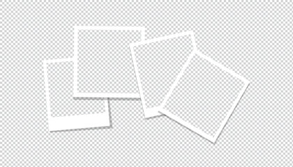 Polaroid frames realistic photo templates with shadows. collage, collage templates, birthday collage, collage art