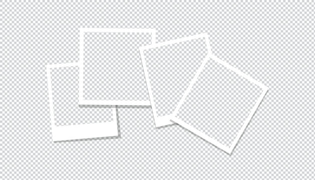 Polaroid frames realistic photo templates with shadows. collage, collage templates, birthday collage, collage art