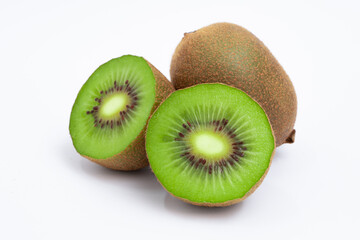 kiwi fruit on white background
