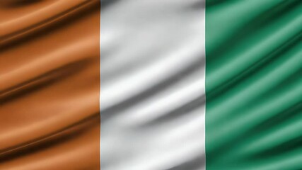 waving Flag of Benin