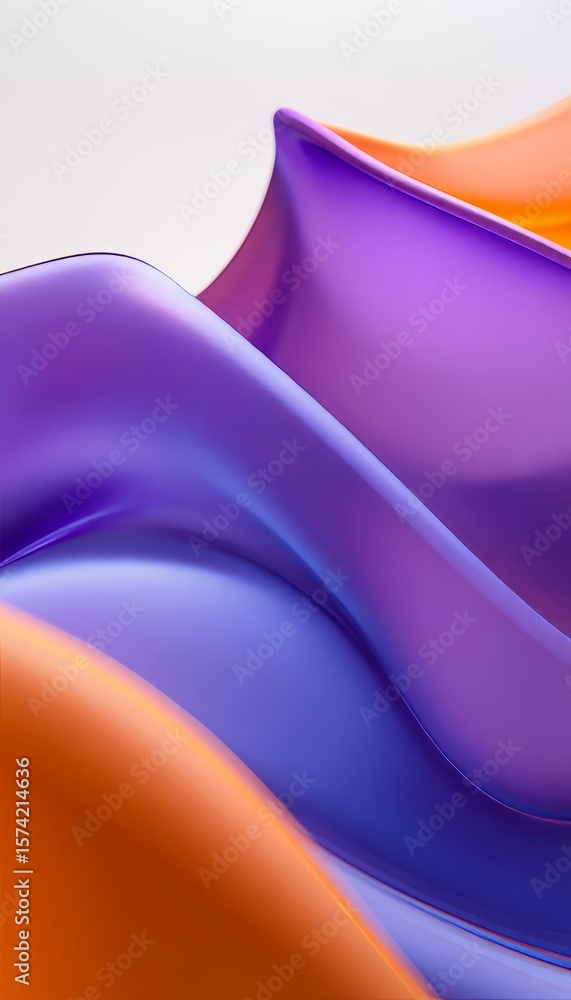 Poster dynamic abstract visual symphony of flowing data with colorful gradient swirls in motion