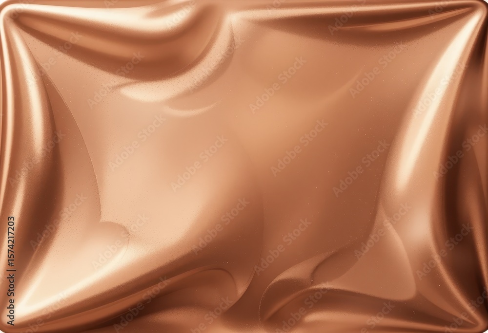 Poster bronze metallic surface abstract glossy texture with reflections and blank space for text