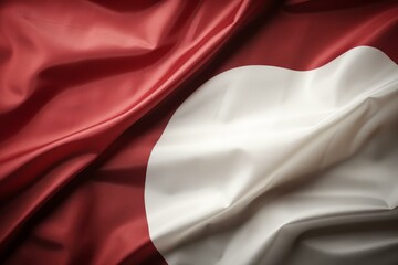 Flag of greenland waving, representing greenlandic identity, inuit heritage, and arctic landscapes