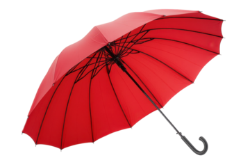 Red Umbrella Protection Waterproof Safety from Rain Stylish Fashion Accessory Black Background Photo