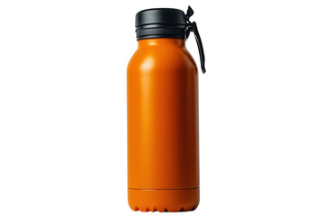 Orange Water Bottle Black Lid Drink Container Reusable Hydration Stainless Steel Portable Eco