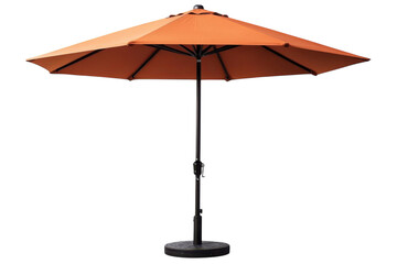 Patio umbrella garden parasol in orange shade backyard protection and outdoor comfort sunshine