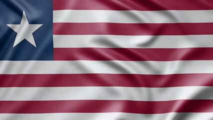 waving Flag of Liberia