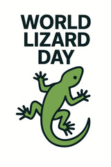 world lizard day vector, lizard illustration, reptile awareness day, lizard species icons, reptile conservation graphic, lizard