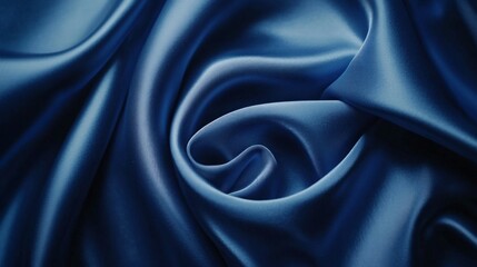 Obraz premium Folds of blue fabric creating an abstract pattern. Background for interior design and fashion collections.