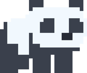 pixel illustration of a panda ©  Phoenixel