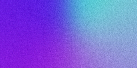 Grainy Vibrant Gradient Texture Background in Purple and Teal.