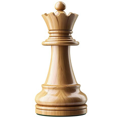 chess queen piece isolated on white background.