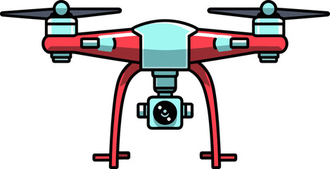 Modern Drone with Camera for Aerial Photography and Surveillance