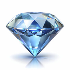crystal diamond icon isolated 3d render illustrate