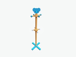 The white background in the picture is a decorative wooden object used for hanging things made of...