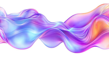 abstract colorful wave, transparent background