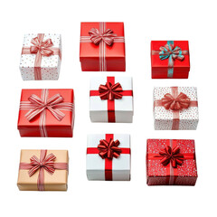 gift boxes collection, isolated on white background.