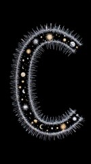 Fornasetti's Handmade-Inspired "C": Spiked String, Celestial Motifs & 1980s Film Effect