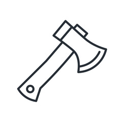 Axe line icon. Isolated vector illustration.