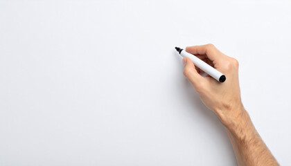 Hand with Marker Ready to Write