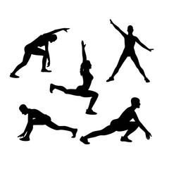 Man Lifting Weights Fitness Silhouette vector