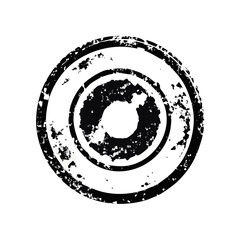 Distressed Circular Target Symbol with Grunge Texture stencil