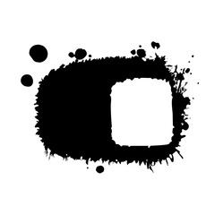 Ink Splatter Grunge Border with Rounded Corners rounded rectangle abstract