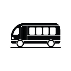 City Bus Silhouette – Public Transport Icon Design

