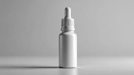 Matte White Dropper Bottle with Ribbed Cap