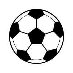 A single, isolated leather soccer ball for team sport and competition on a white background