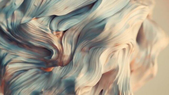 Abstract flowing organic shape with smooth texture and subtle color gradients, loopable