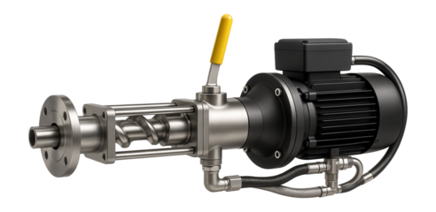 Bulk material delivery system with a screw pump for high-viscosity liquids in a petrochemical plant