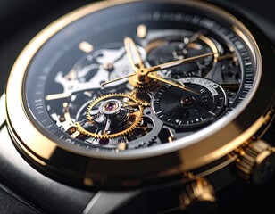 Fototapeta premium Close-up intricate watch mechanism