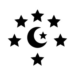 Celestial Bodies Crescent Moon and Star Arrangements