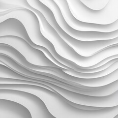 Fototapeta premium Abstract White Paper Layers with Soft Curves and Flowing Shapes