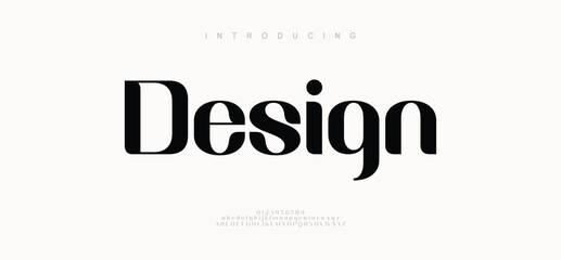 Design abstract modern alphabet font for logo, music, sport, minimal technology typography. Simple numeric vector illustration

