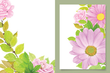 elegant floral wedding card set