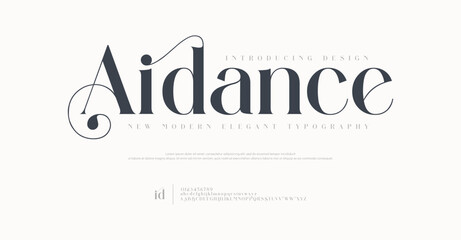 Elegant logo modern luxury alphabet font.  Typography elegant style alphabet fonts for beauty shop, decoration, business, boutique, fashion, brand, wedding, vintage design. vector illustration