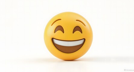 Fototapeta premium Happy Emoji Face, Joyful Expression