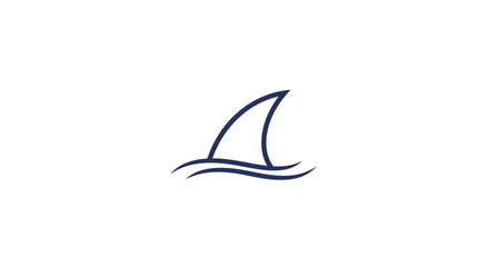 Obraz premium Modern stylized shark logo vector icon