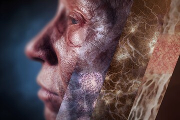 Medical illustration of leprosy's effects on skin and nerves.