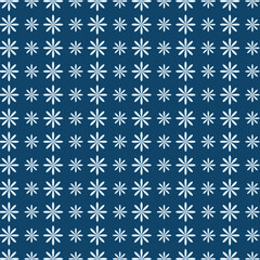 Beautiful blue flower vector seamless pattern. Endless texture can be used for wallpaper, pattern fills, web page background, surface textures.