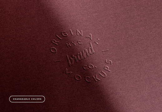 Apparel Embossed Logo Mockup