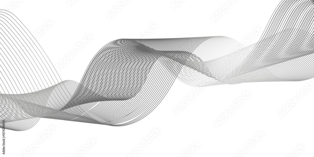 Poster abstract black gradient stripe wave vector minimal technology line curve pattern motion digital mesh