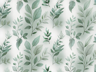 Fototapeta premium seamless repeating pattern of intricately hand-drawn botanical leaves 