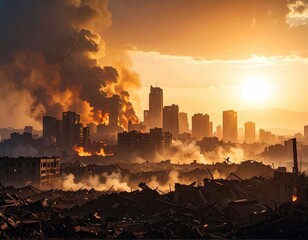 City devastated by fire