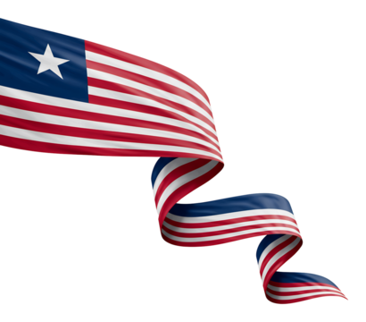 優雅に舞う星条旗リボン