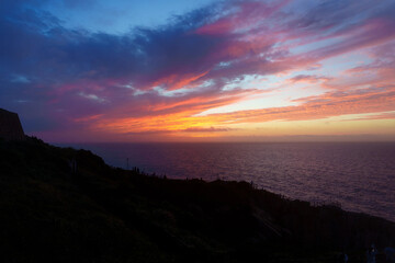 sunset in the mountains